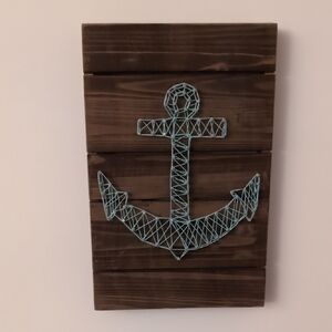 Rustic Anchor String Art Decor